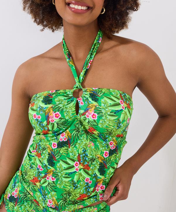 Actual product image Joe Browns Tropical Print Halter Tankini Top (36)