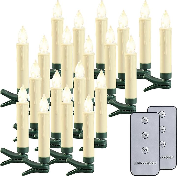 Produktbild Lunartec Outdoor-Weihnachtsbaum-Kerzen (20 x)