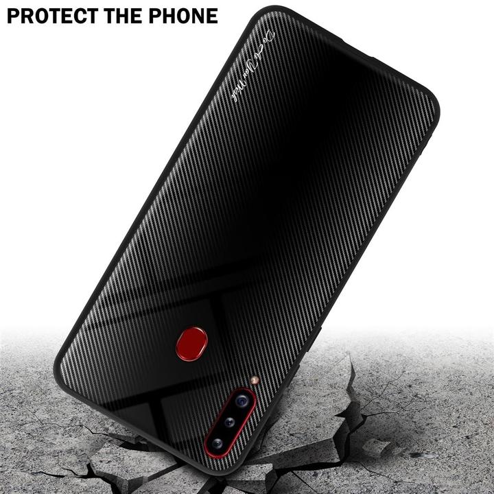 Actual product image Cadorabo TPU Striped Glass Cover (Samsung Galaxy A20s)