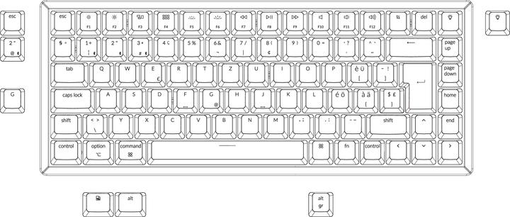 Actual product image Keychron K2 (CH, Wireless, Cable)