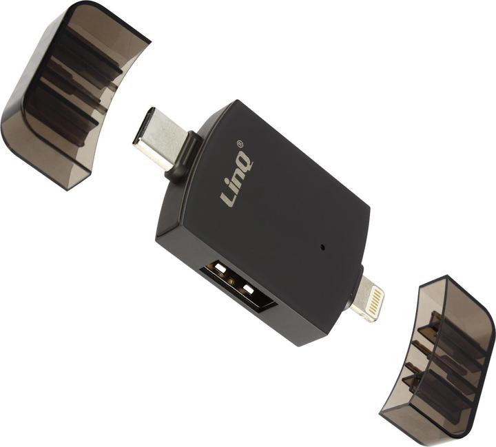Image du produit LinQ Adaptateur USB-C et Lightning vers USB femelle (USB, Lightning)