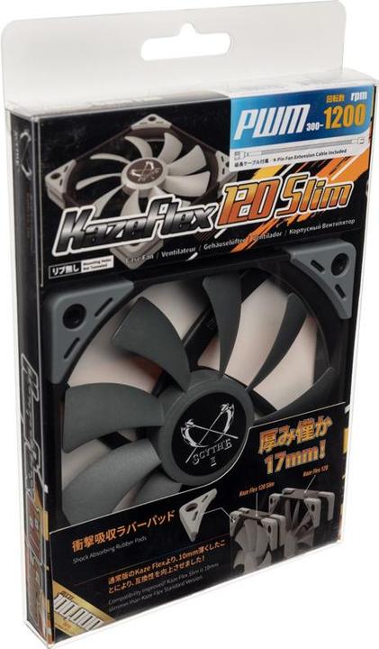 Produktbild Scythe Kaze Flex Slim PWM Lüfter, 300-1200U/min (120 mm, 1 x)