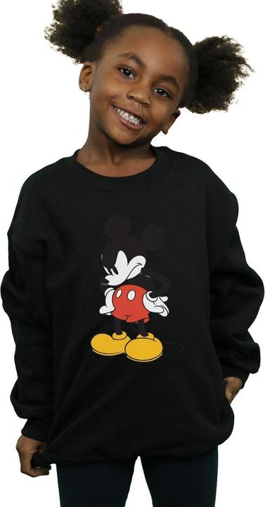 Actual product image Disney Girls Mickey Mouse Angry Look Down Sweatshirt (128)