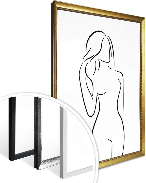 Actual product image Trenddeko Lineart - Female curves (60 x 80 cm)