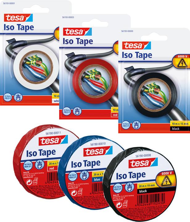 Actual product image tesa Electrical insulating tape, heat-resistant adhesive tape for insulating, repairing & bundling (15 mm)