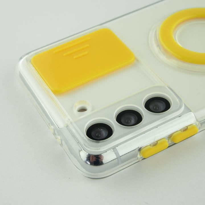 Image du produit PhoneLook Coque Caméra clapet avec anneau jaune (Samsung Galaxy S22+)