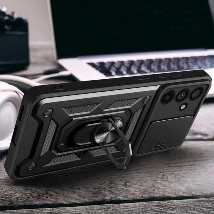 Productafbeelding Tech-Protect CamShield Pro hoesje voor Samsung Galaxy M55 5G - zwart (Samsung Galaxy A55)