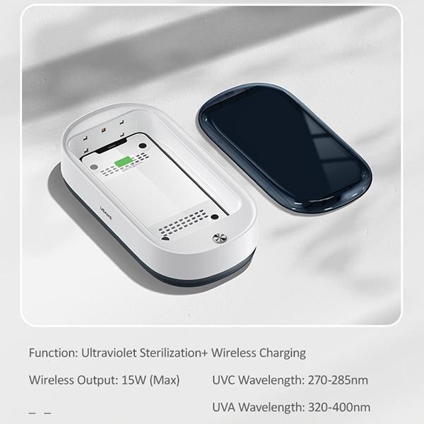 Produktbild Usams UV-Sterilisations-Box mit Qi Ladestation