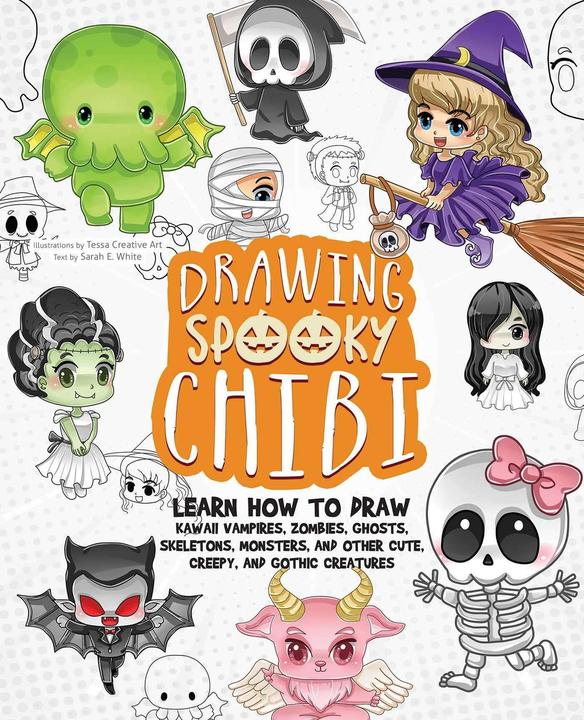 Actual product image Drawing Spooky Chibi (English, Tessa Creative Art)