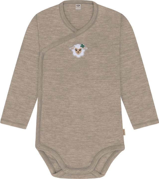 Normani Merino Baby-Body langärmeliger Wickelbody aus Merinowolle - 9341