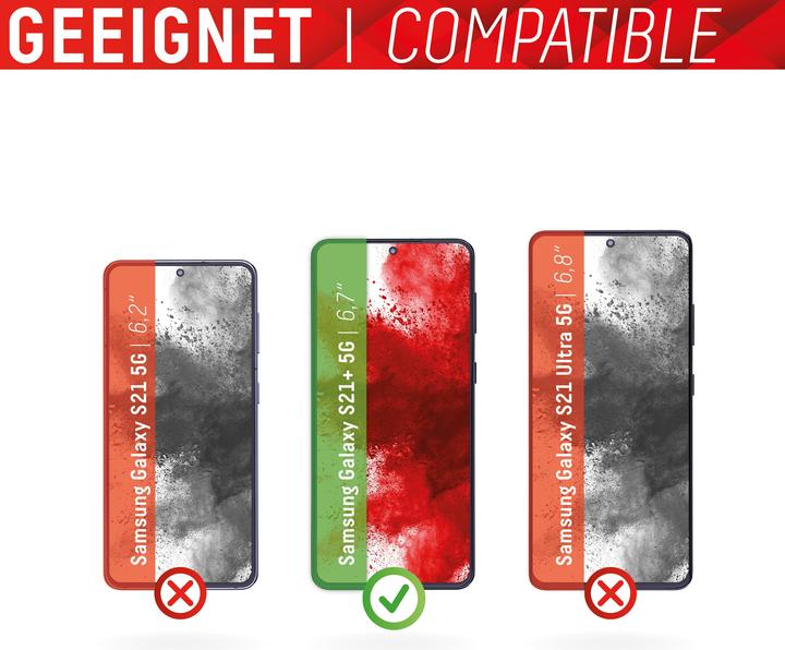 Produktbild Displex Real Glass, Full Cover Panzerglas (1 Stück, Samsung Galaxy S21+)