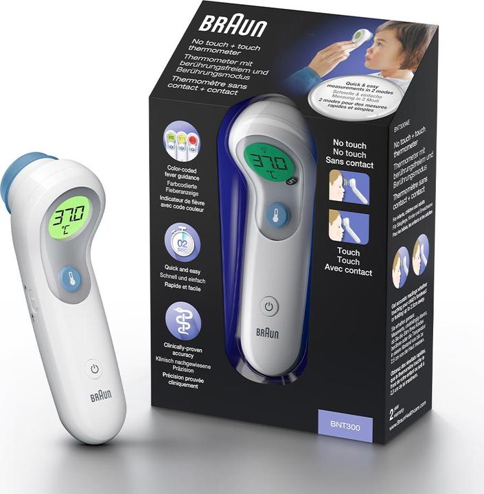 Actual product image Braun BNT 300 No Touch (Non-contact, Forehead)