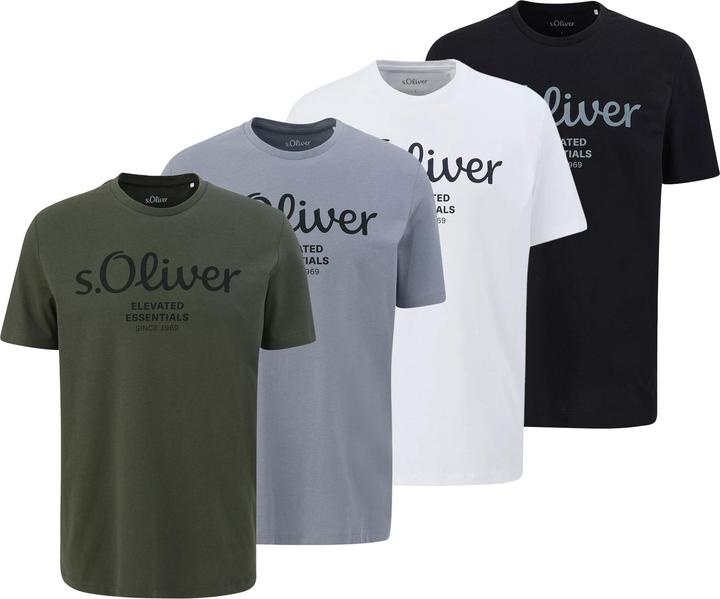 Black, Dark green, White, Light grey