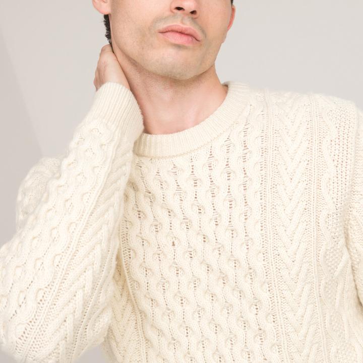Produktbild La Redoute Collections Zopfstrickpullover Signature mit Rundhalsausschnitt (L)