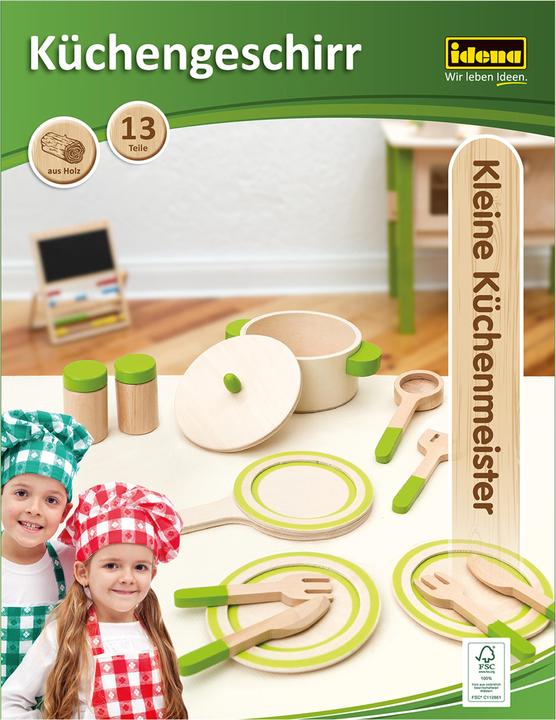 Image du produit Idena Ustensiles de cuisine en bois 13 pièces FSC100%.
