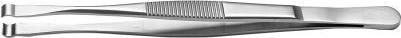 Actual product image Rs Pro Stainless Steel Tweezers Acid Resistant, Grooved Tip Cylindrical, 120 mm