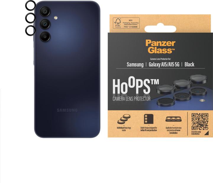 Produktbild PanzerGlass Hoops Camera Lens Protector (1 Stück, Samsung Galaxy A14 5G, Samsung Galaxy A15)