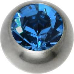 Produktbild Bijouteria 1.2mm Titan Piercingteil (Kristall, Titan)