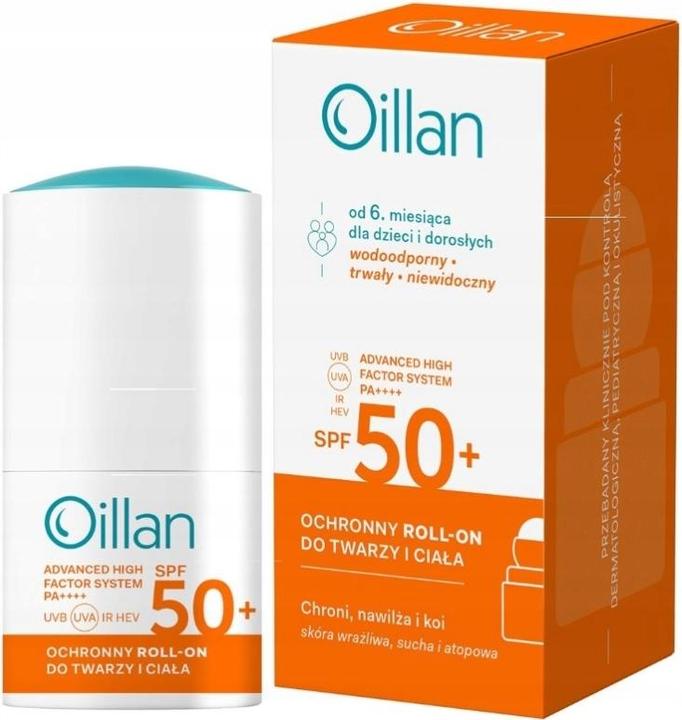 Produktbild Oceanic Oillan Protective Roll-On Sunscreen für Kinder und Erwachsene ab 6 Monaten Spf50 50 Ml (Sonnencreme, SPF 50+)