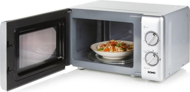 Produktbild Domo Mikrowelle DO3020 20Liter silber mit Auftaufunktion, 700Watt und Timer (20 l)