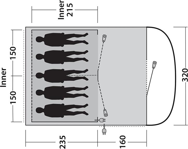 Immagine prodotto Outwell Sky 5 (Tenda a tunnel, 15.60 kg, 5 persone)