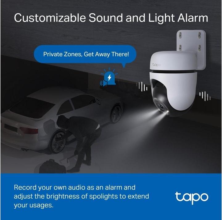Produktbild TP-Link Tapo C510W 3MP 360° Outdoor Kamera MicroSD (2304 x 1296 Pixels)
