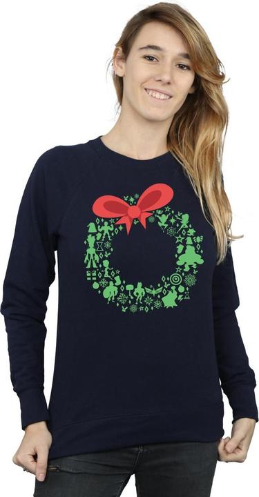 Actual product image Womens/Ladies Avengers Christmas Wreath Sweatshirt (XL)
