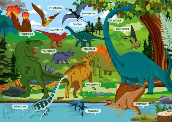 Actual product image HENRY desk pad - dinosaur
