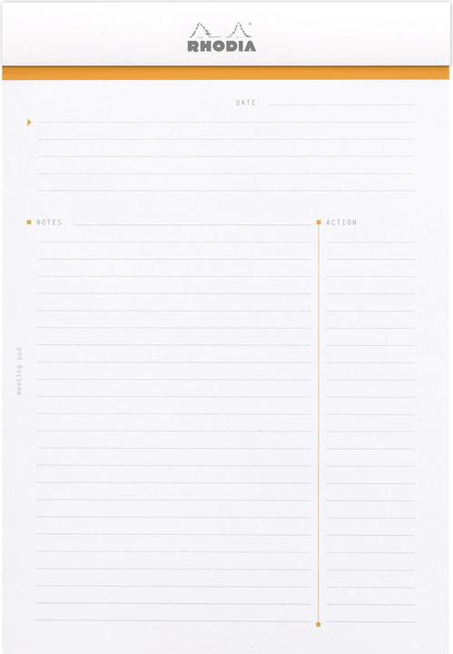 Nutritional values and ingredients Rhodia Blocks stapled 80g Basics (A5, Special ruling)