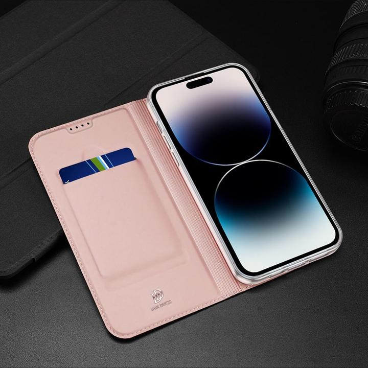 Produktbild Dux Ducis Skin Pro Wallet Case for iPhone 15 Pro Max - Pink (Apple iPhone 15 Pro Max)