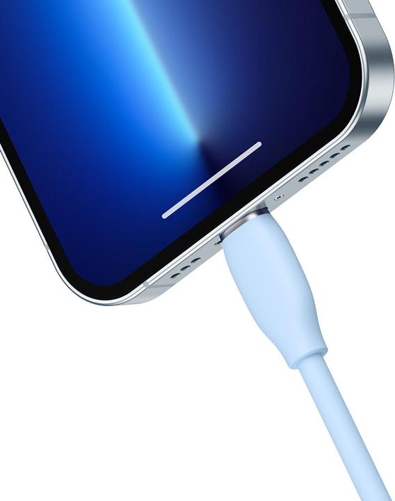 Image du produit Baseus Jelly Liquid Silica Gel Fast Charging Data Cable USB to iP 2.4A 2m Blue (2 m)