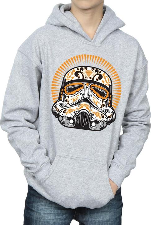 Actual product image Star Wars Boys Stormtrooper Dia De Los Muertos Hoodie (116)