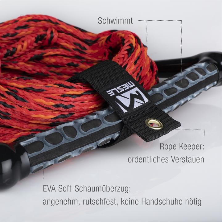 Actual product image Mesle Water Ski & Wakeboard Rope Ergo EVA 75' 3-Loop