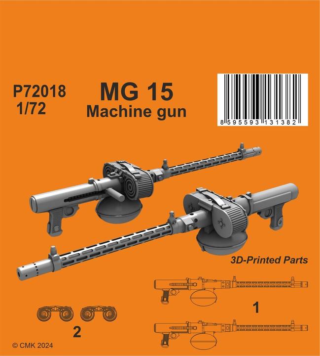 Immagine prodotto CMK MG 15 Mitragliatrice tedesca della seconda guerra mondiale (2 pezzi)