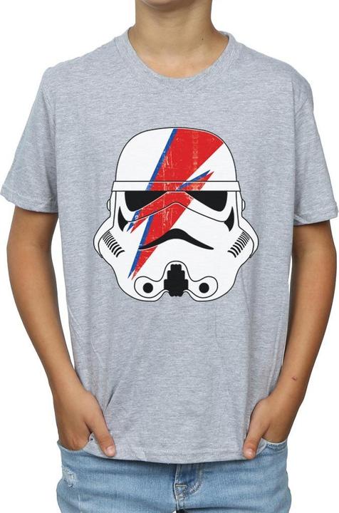Actual product image Star Wars Boys Glam Stormtrooper Lightning Bolt Cotton T-Shirt (116)