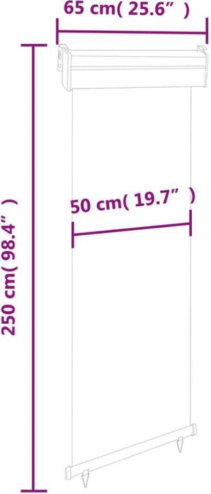 Produktbild VidaXL Seitenmarkise (0.60 m)