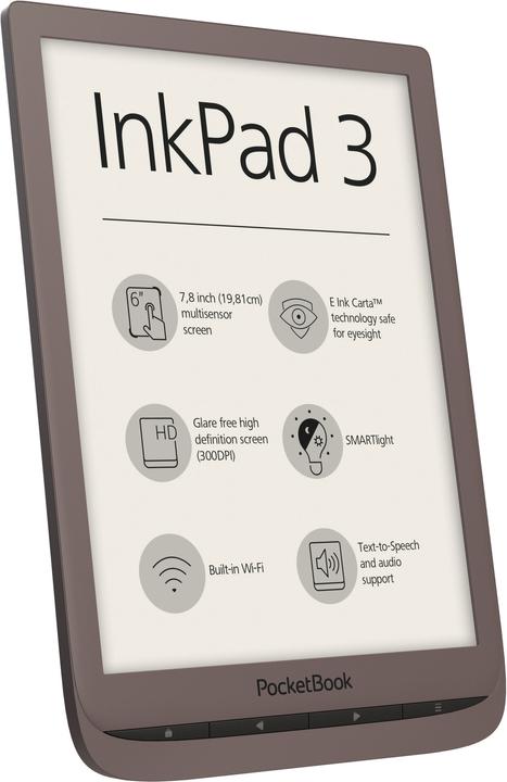 Actual product image PocketBook InkPad 3 (7.80", 8 GB, Dark brown)