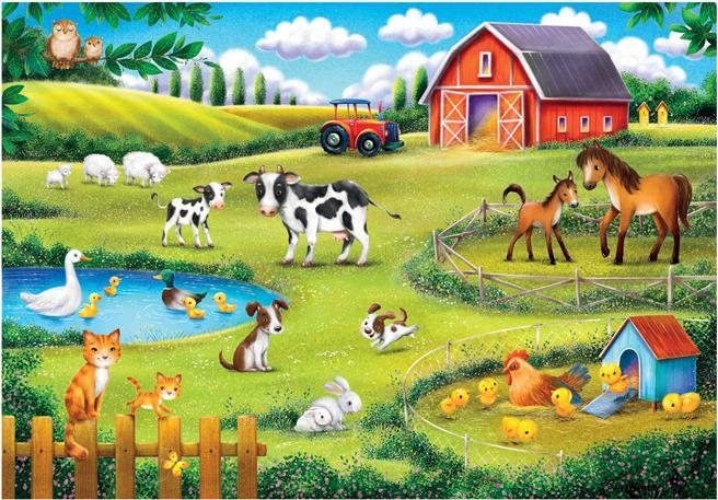 Image du produit Clementoni Puzzle Super Color The Animal Farm, 30 pièces. (30 pièces)