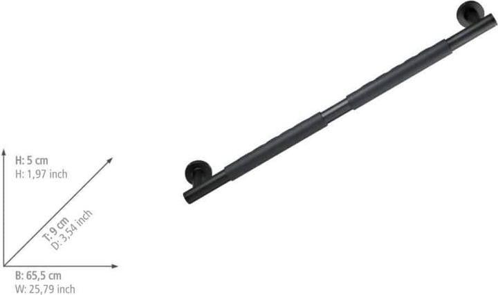 Produktbild Wenko Wandhaltegriff Secura schwarz