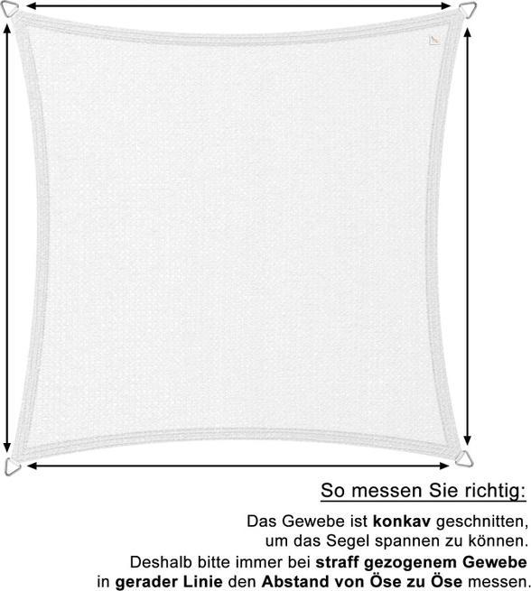 Immagine prodotto Swisshandel24 Vela solare impermeabile quadrata 6x6m, crema (6 x 6 m)