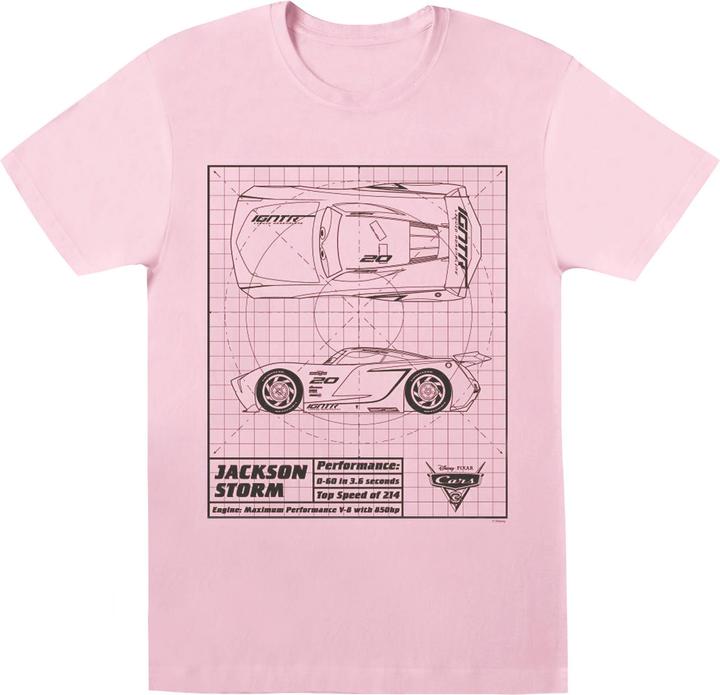 Immagine prodotto Disney Cars Jackson Storm Blueprint Maglietta Ampia Donna (XXL)
