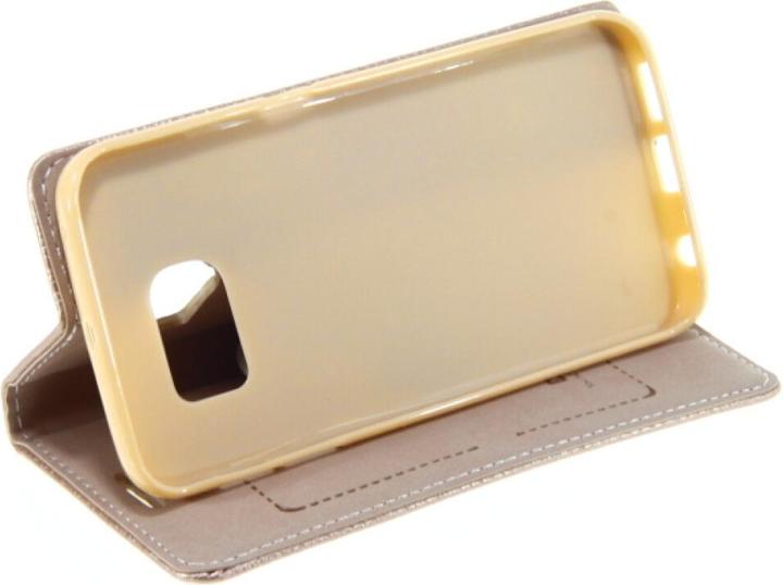 Actual product image NoName Book Case Fashion for Galaxy S6 Edge - gold 4250710563937 (Samsung Galaxy S6 Edge)