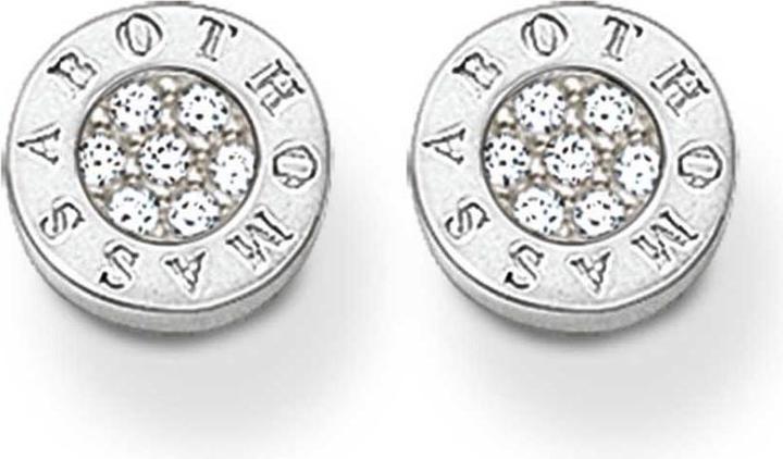 Thomas Sabo Ohrstecker Classic Pavé Weiss (Silber)