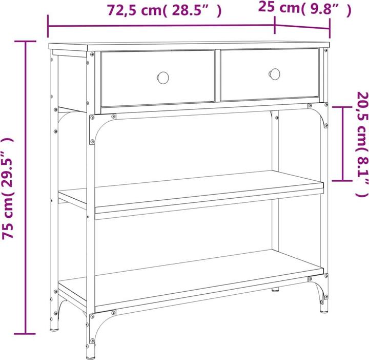Immagine prodotto VidaXL Ginelle (72,5 x 25 x 75 cm)