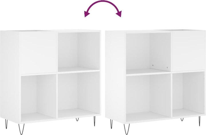 Image du produit VidaXL Plattenschrank Weiss 84,5x38x89 cm Holzwerkstoff, Farbe