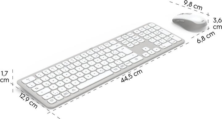 Actual product image Hama WK-550 Wireless keyboard and mouse set white (DE, Wireless)