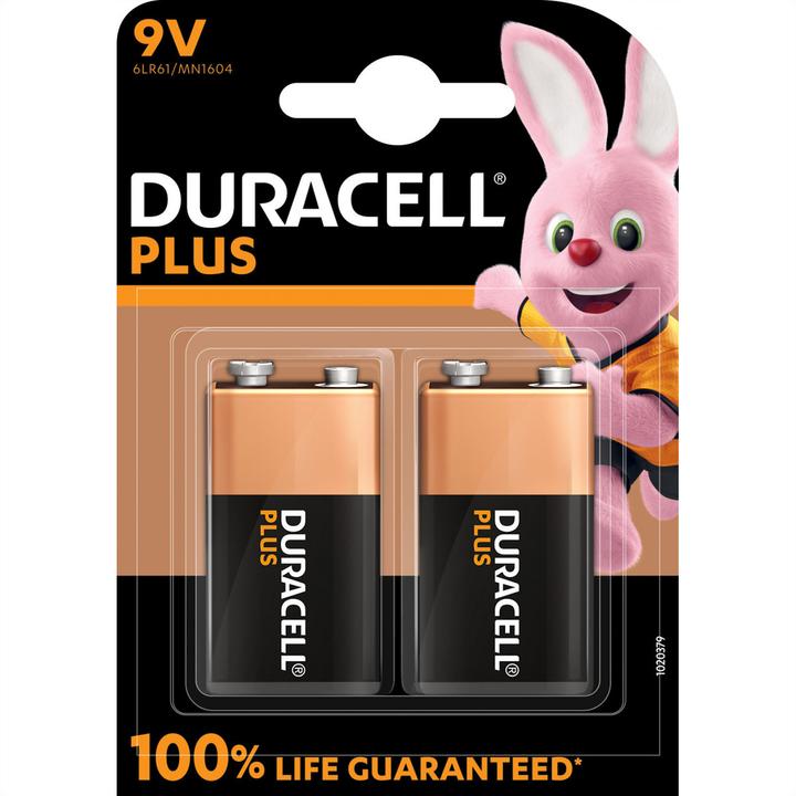 Image du produit Duracell Plus de pouvoir (2 pcs, 9V Block, 580 mAh)