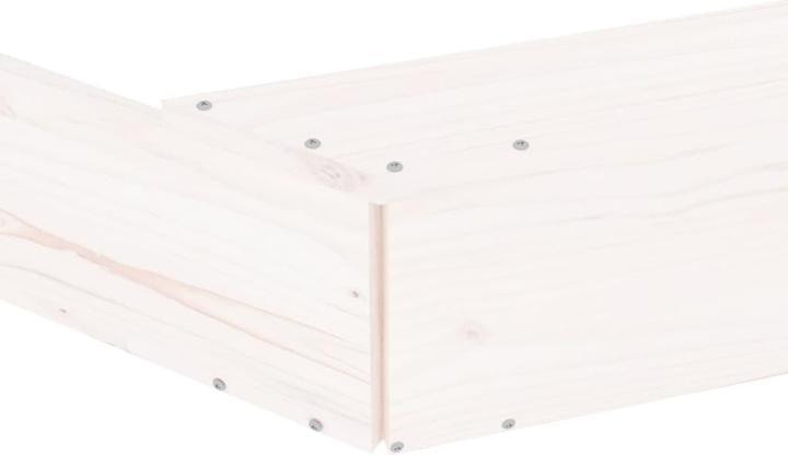 Actual product image VidaXL Sandkasten mit Sitzen Weiss Achteck Massivholz