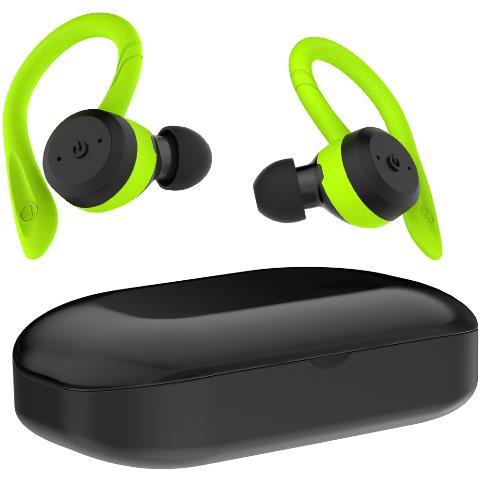 Produktbild RDL6150 Kabelloses Clip-on, In-Ear Musik- und Bluetooth-Headset Schwarz, Grün (18 h, Kabellos)