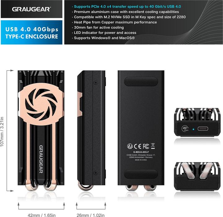 Immagine prodotto Graugear G-M2U4-40G-F (M.2)